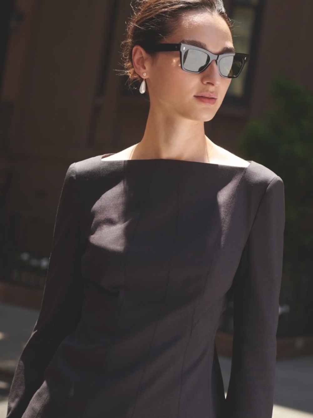 M.M. Lafleur | Rivka Haze Italian Wool Twill Top